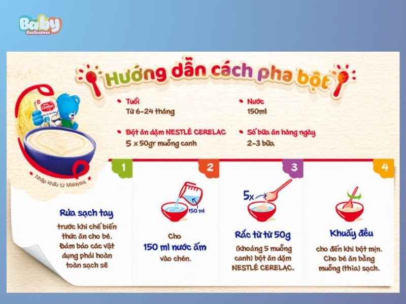 Hướng Dẫn Pha Bột ăn Dặm